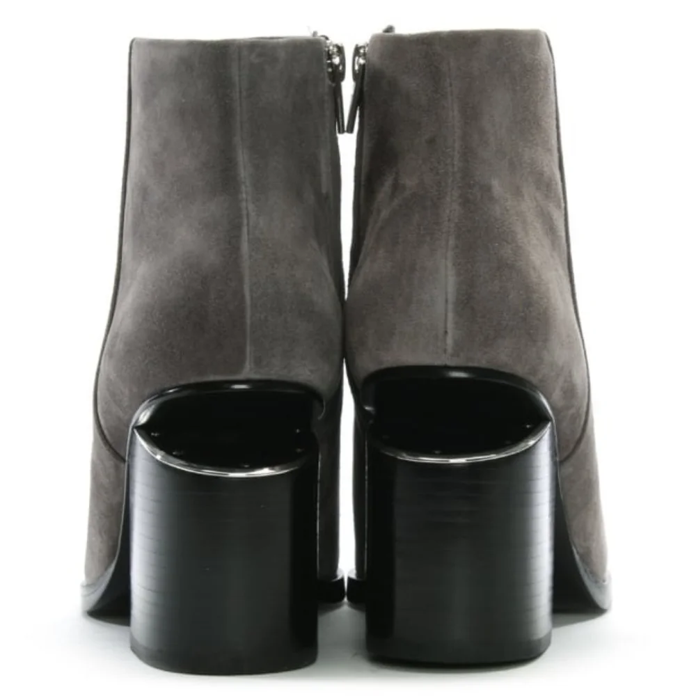 Alexander Wang Suede Leather Gabi Boots Size 39 US 9 Gray